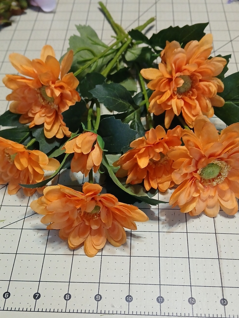 Orange Artificial Daisy Bouquets